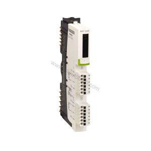 Figure 1: Front view of the Schneider STBART0200 industrial automation component showing its physical design and enclosure.