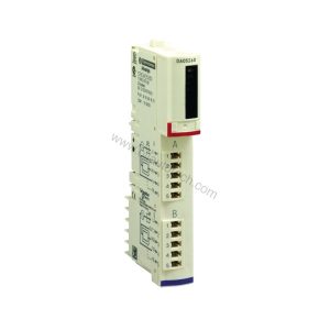 Figure 1: Front view of the Schneider STBDAO5260 industrial automation component showing its physical design and enclosure.