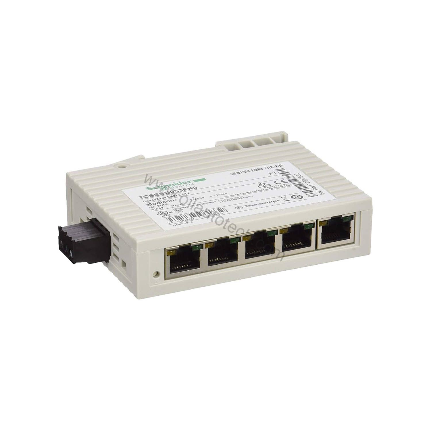 Figure 1: Front view of the Schneider TCSESU053FN0 industrial automation component showing its physical design and enclosure.