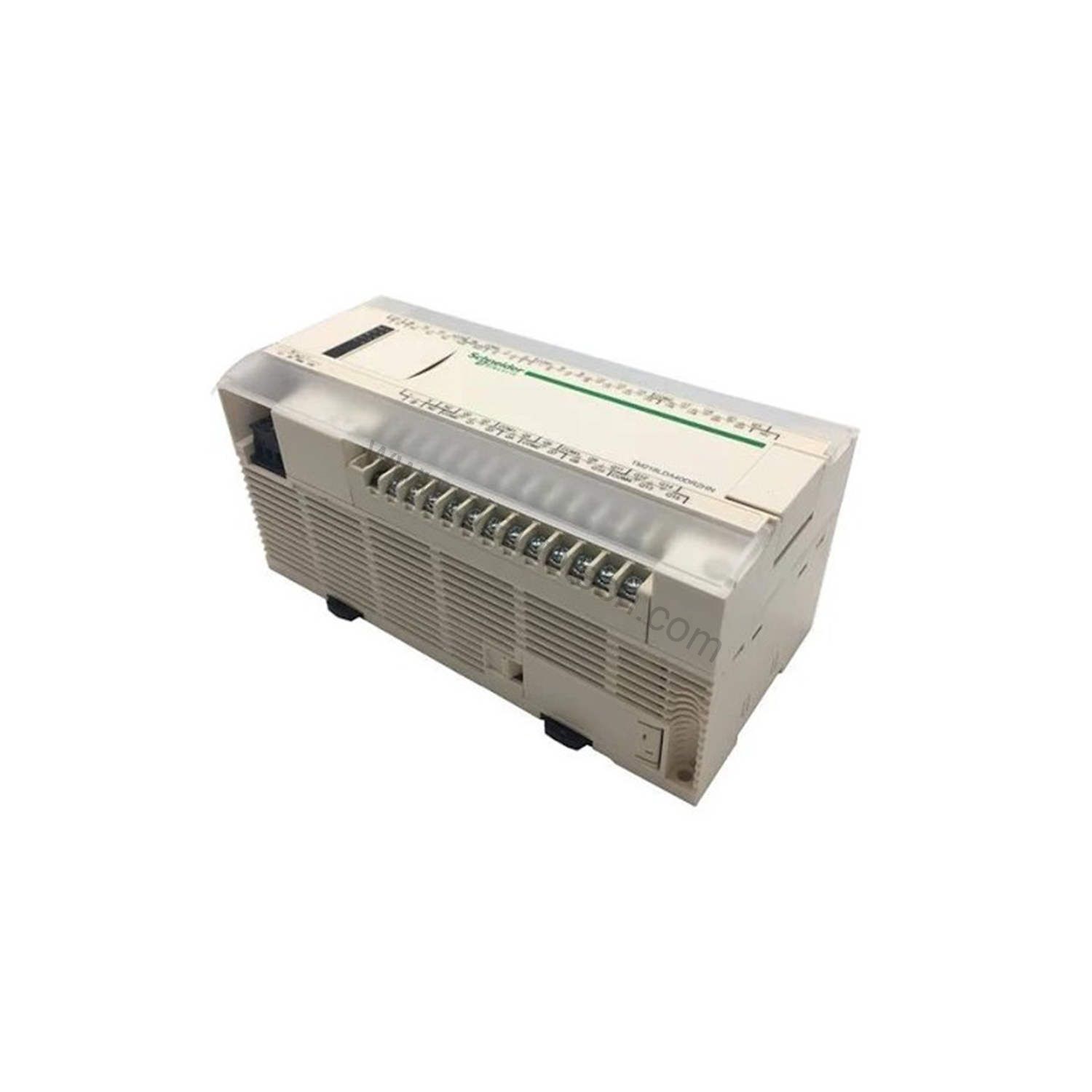 Figure 1: Front view of the Schneider TM218LDA40DR2HN industrial automation component showing its physical design and enclosure.