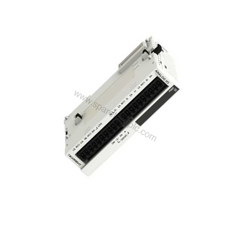 Figure 1: Front view of the Schneider TM2AMM6HT industrial automation component showing its physical design and enclosure.