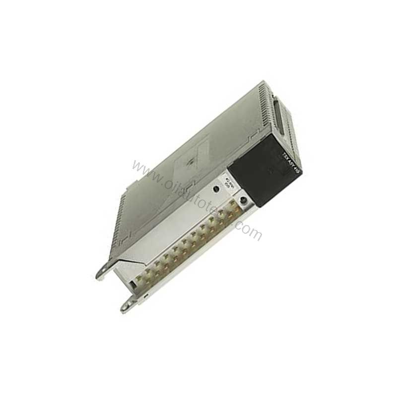 Figure 1: Front view of the Schneider TSXAEY414 industrial automation component showing its physical design and enclosure.