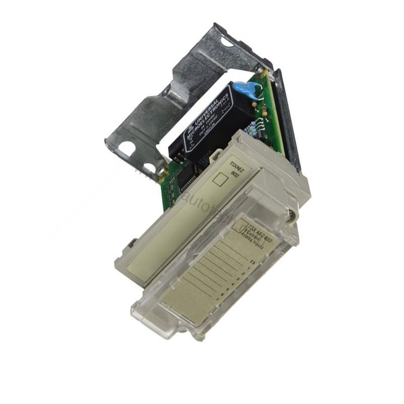Figure 1: Front view of the Schneider TSXAEZ802 industrial automation component showing its physical design and enclosure.
