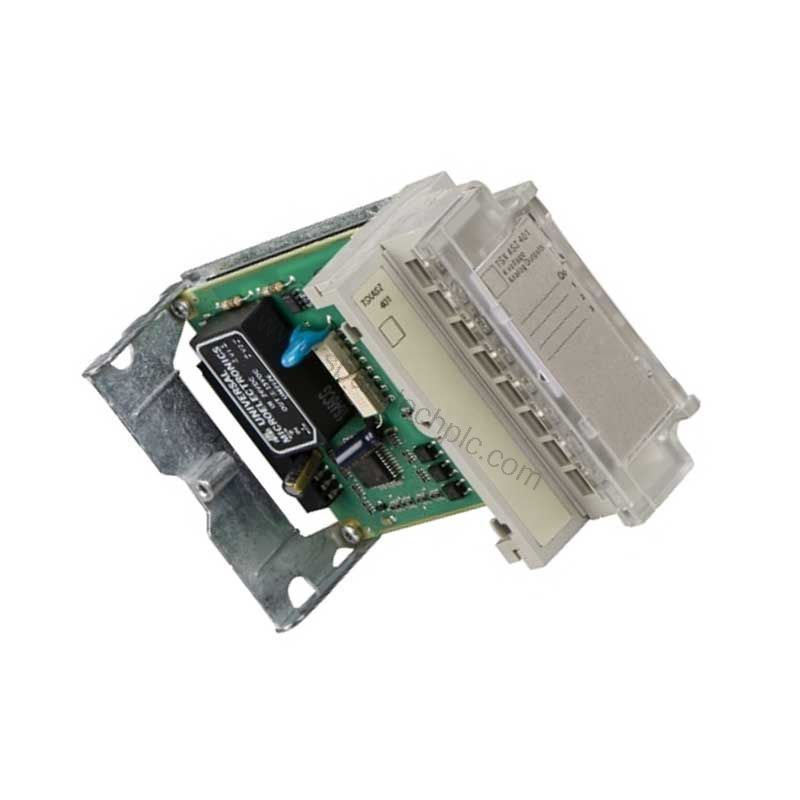 Figure 2: Technical layout and connection details for the Schneider TSXASZ401 industrial automation component.