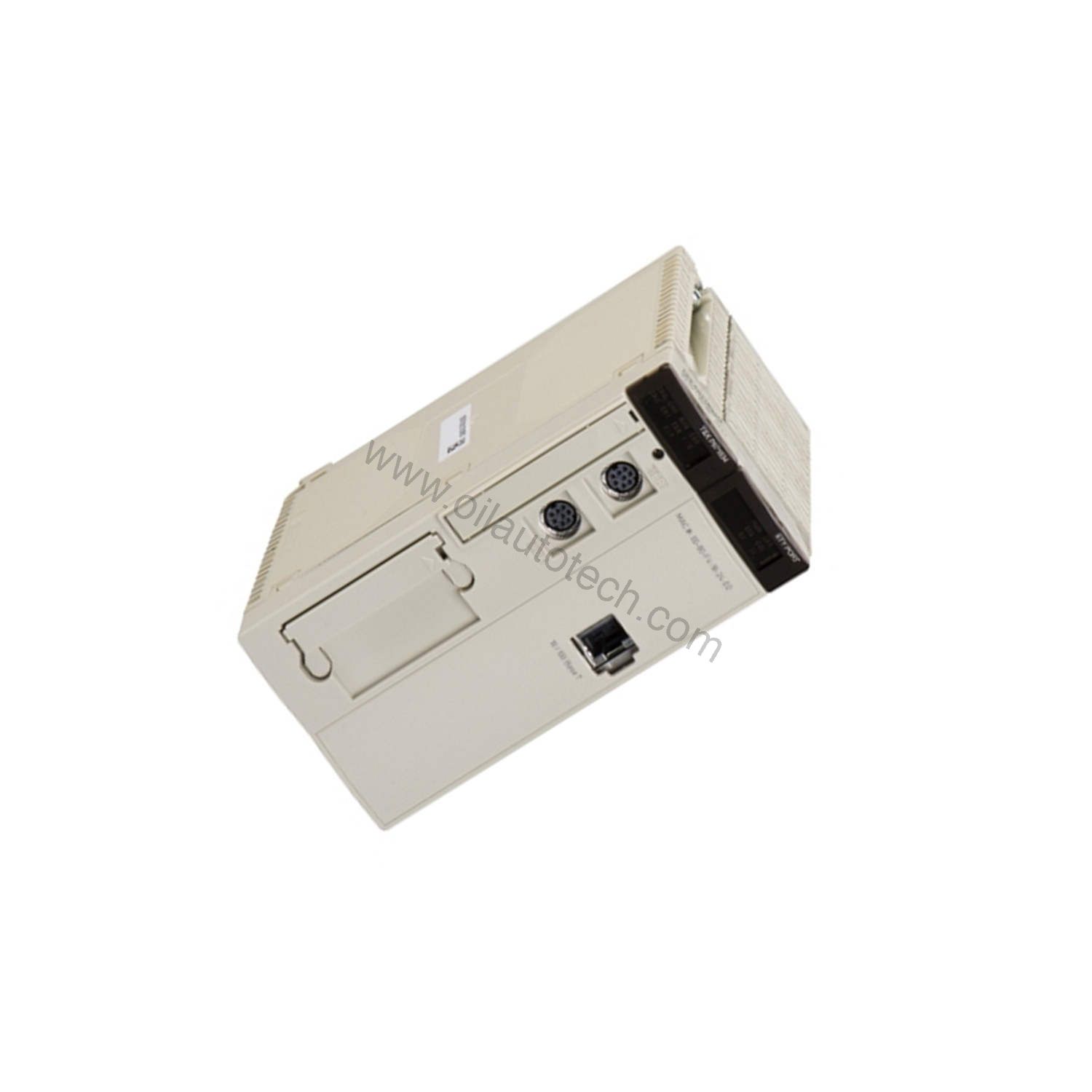 Figure 2: Technical layout and connection details for the Schneider TSXP57453AM industrial automation component.