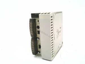 Figure 1: Front view of the Schneider TSXP575634M industrial automation component showing its physical design and enclosure.