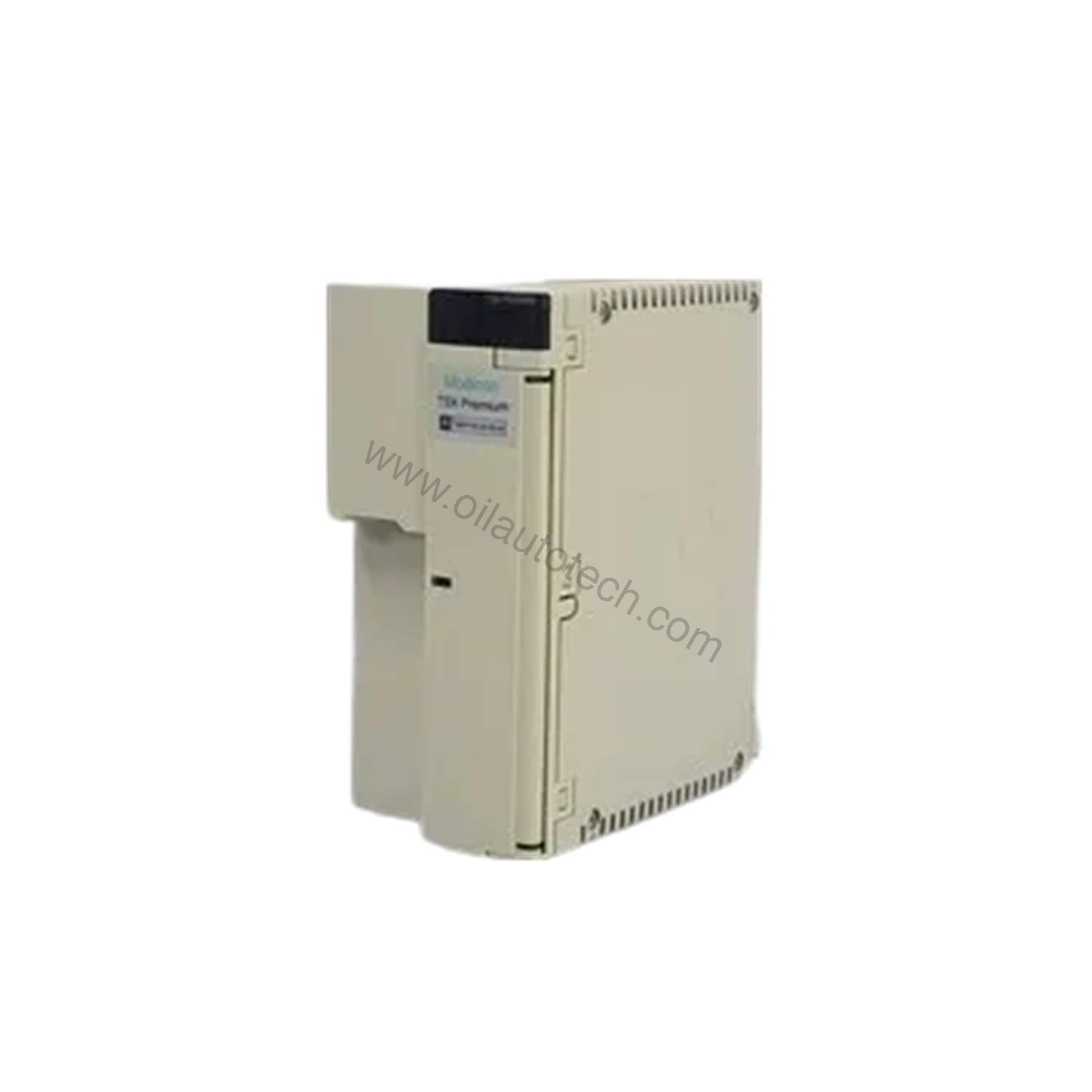 Figure 1: Front view of the Schneider TSXPSY5500M industrial automation component showing its physical design and enclosure.