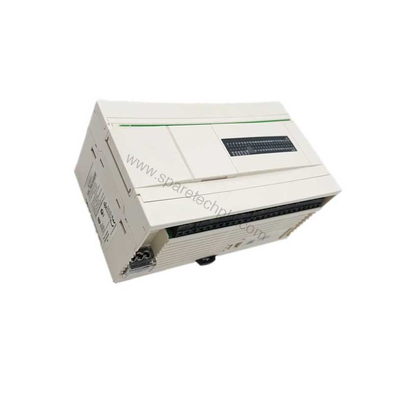 Figure 1: Front view of the SOR TWDLCAE40DRF industrial automation component showing its physical design and enclosure.