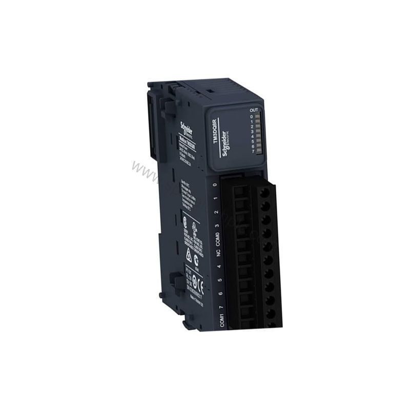 Figure 1: Front view of the Schneider TWDPTO220DT industrial automation component showing its physical design and enclosure.