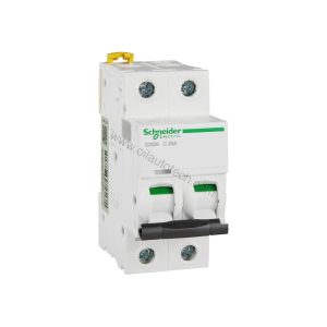 Figure 1: Front view of the Schneider iC60N 2P C20 industrial automation component showing its physical design and enclosure.