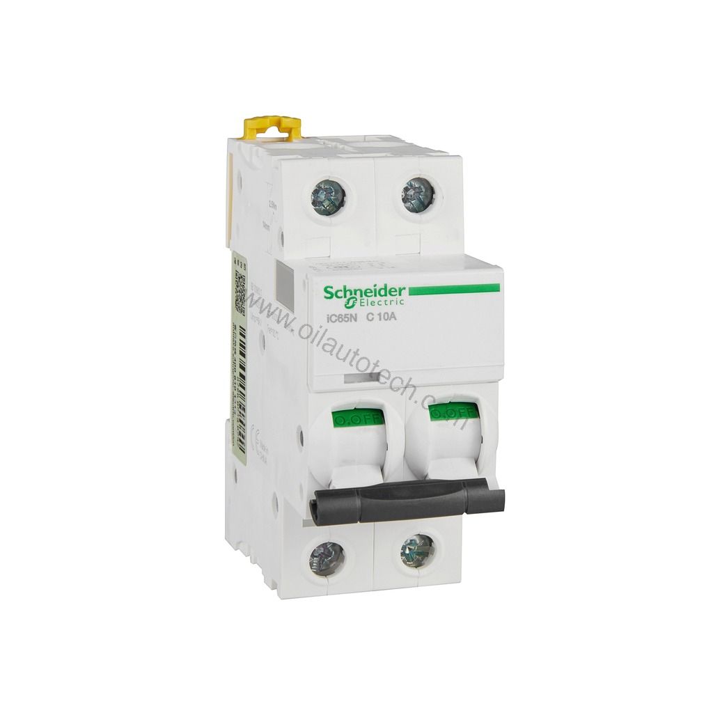 Figure 1: Front view of the Schneider iC60N 2P C32 industrial automation component showing its physical design and enclosure.